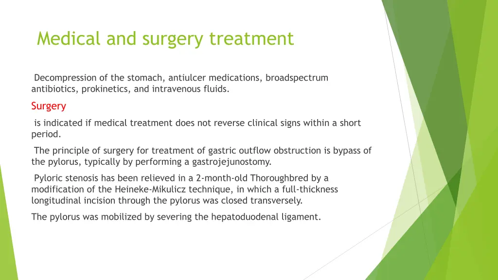 medical and surgery treatment