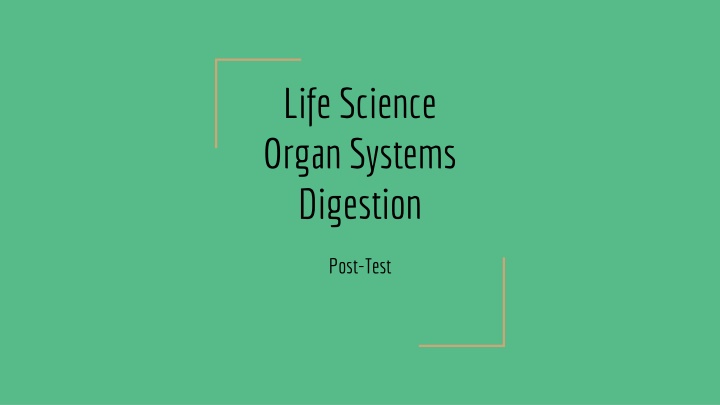 life science organ systems digestion