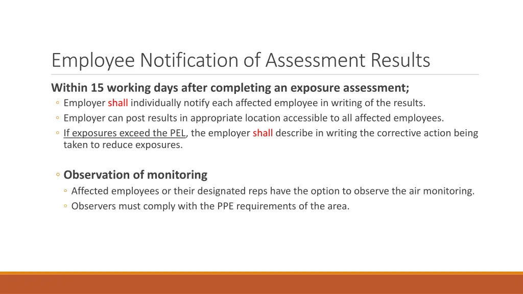 employee notification of assessment results