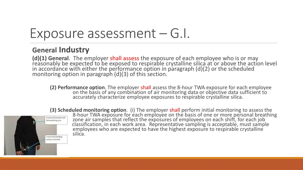 exposure assessment g i