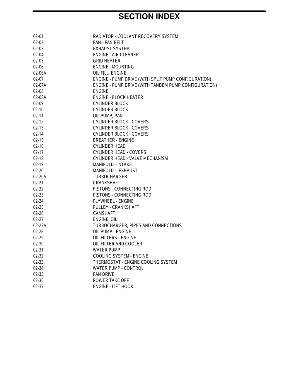 section index