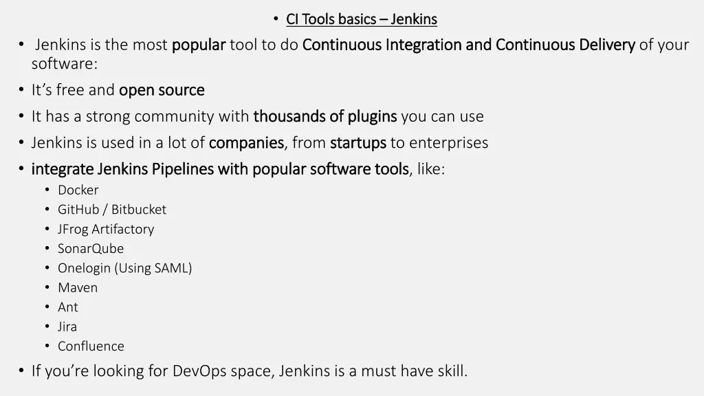 ci tools basics ci tools basics jenkins