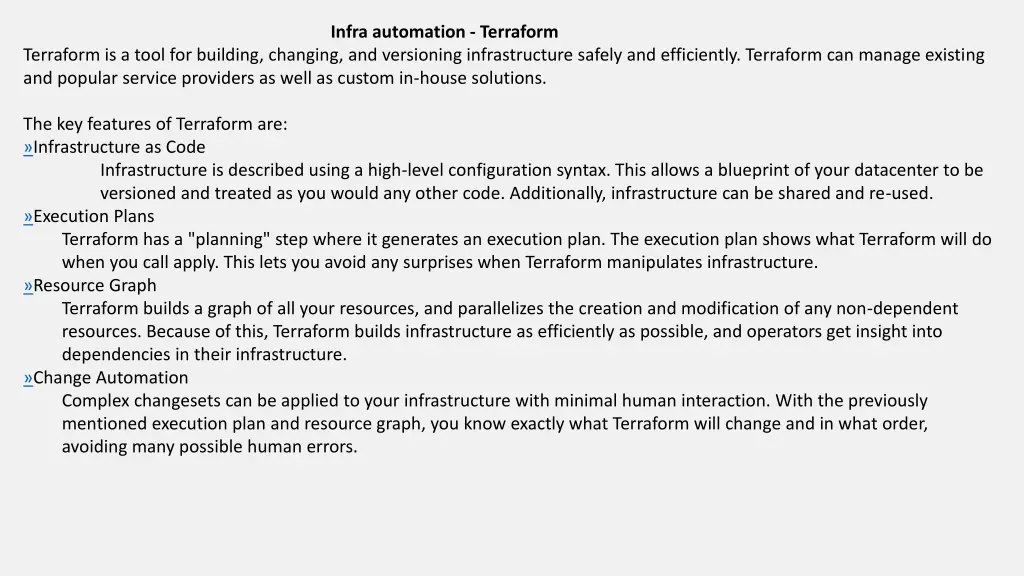 infra automation terraform