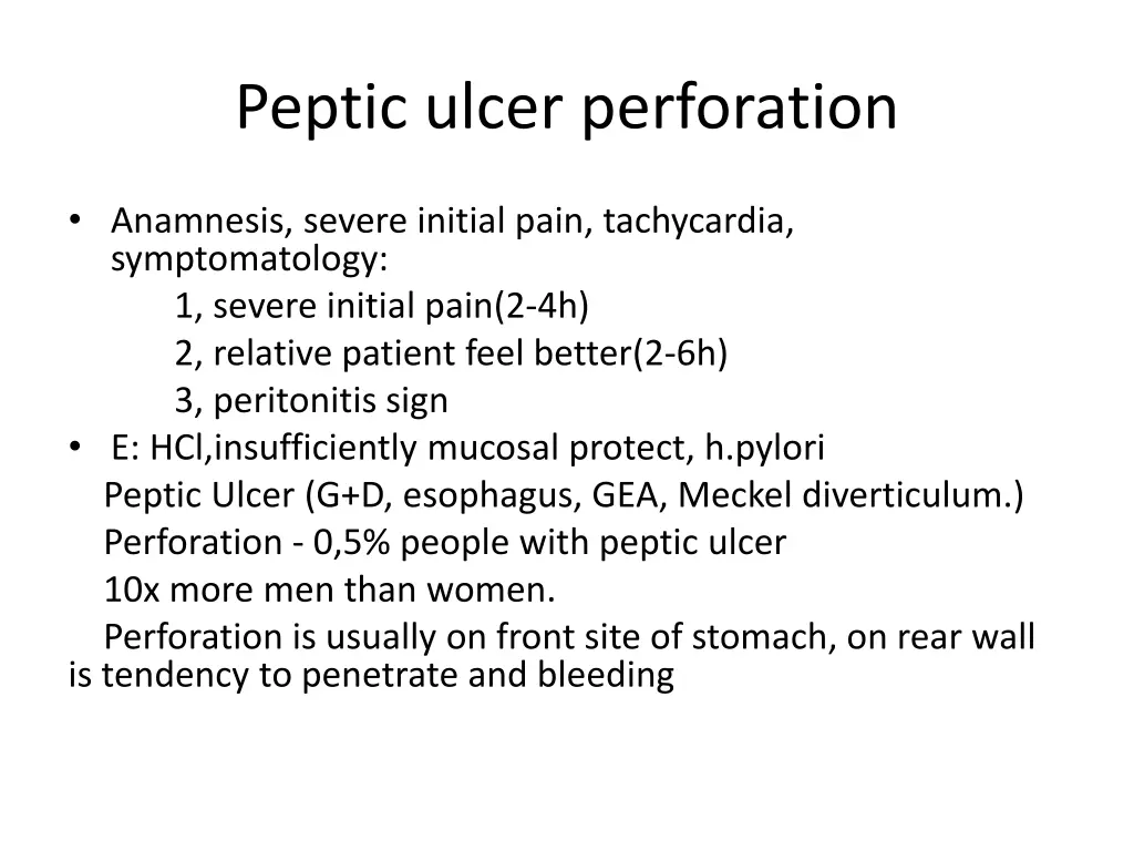 peptic ulcer perforation