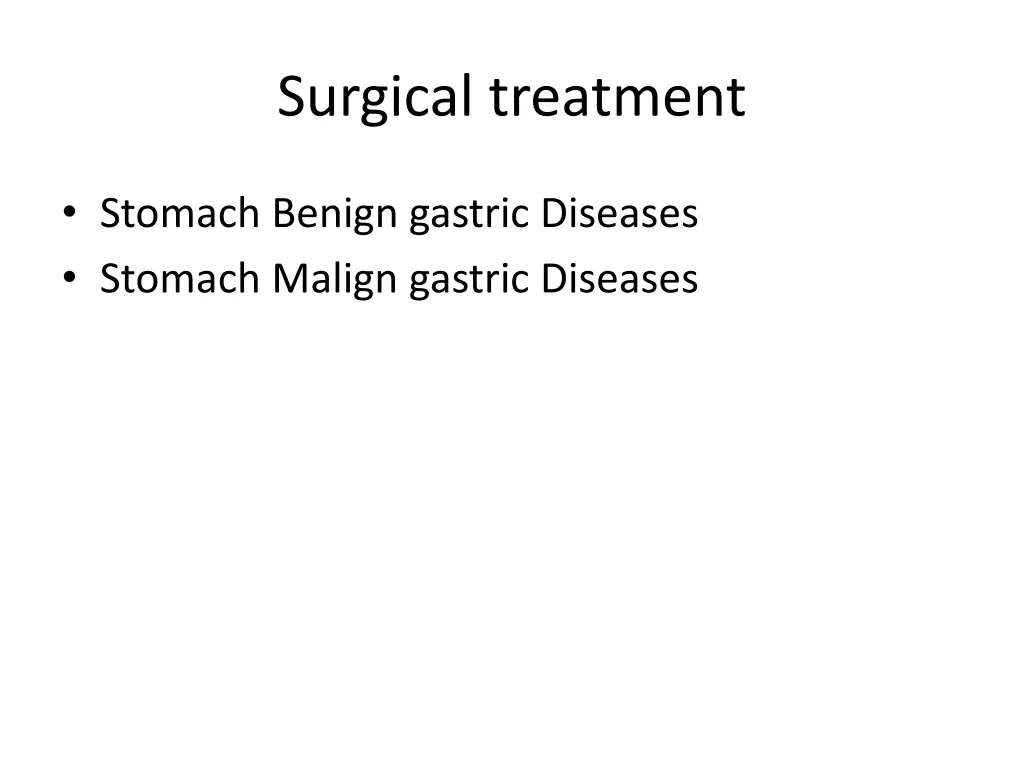 surgical treatment