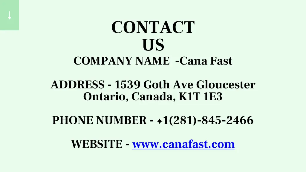 contact us company name cana fast