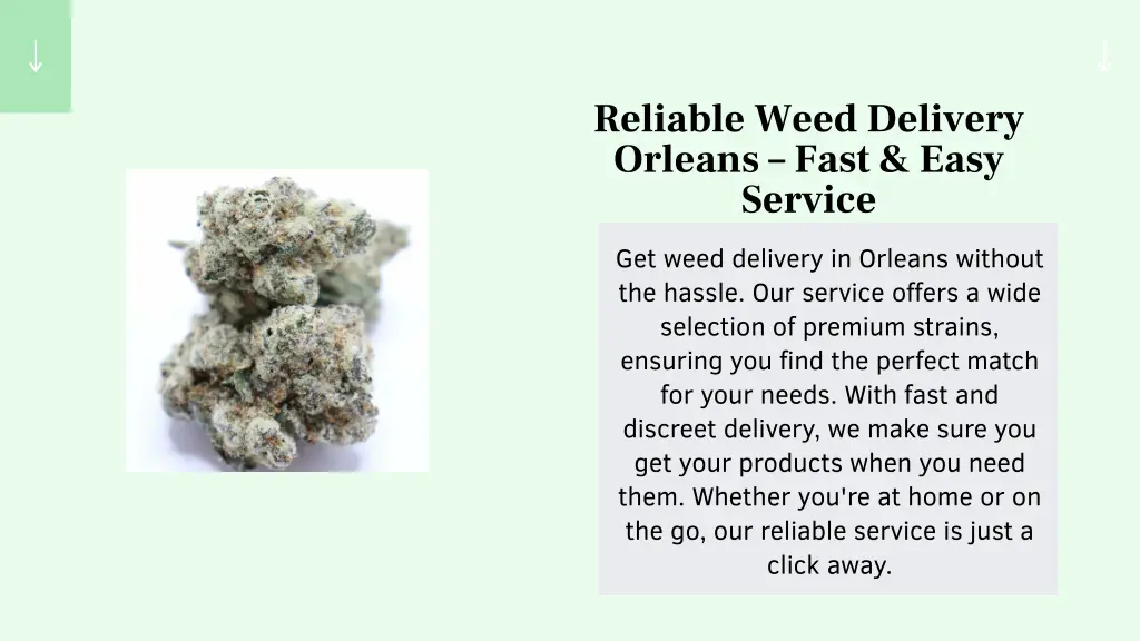 reliable weed delivery orleans fast easy service