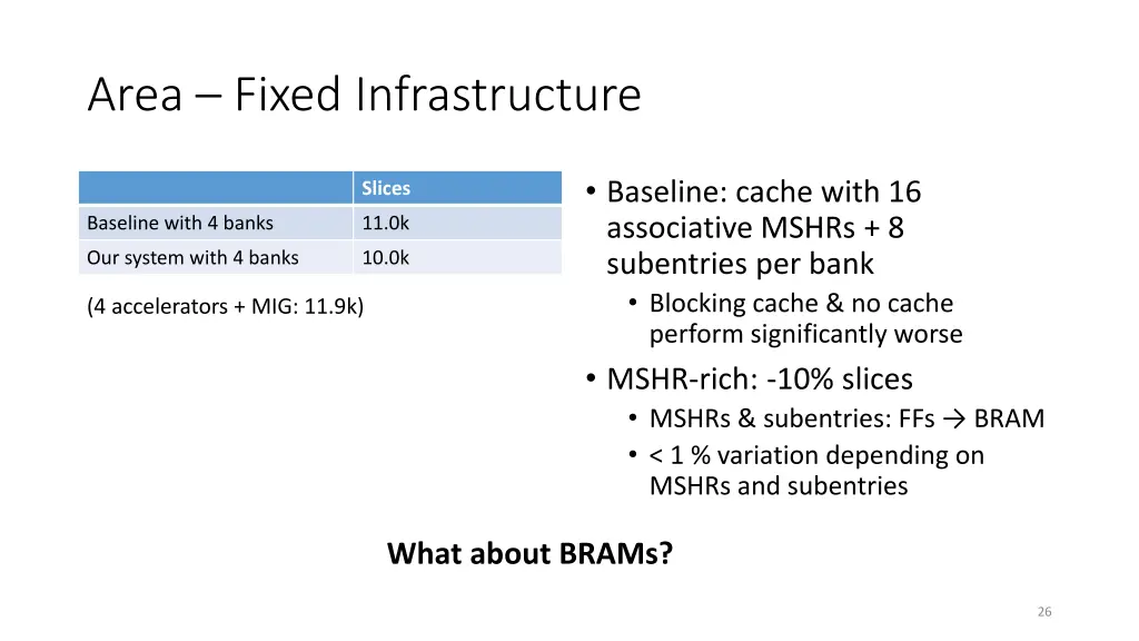 area fixed infrastructure