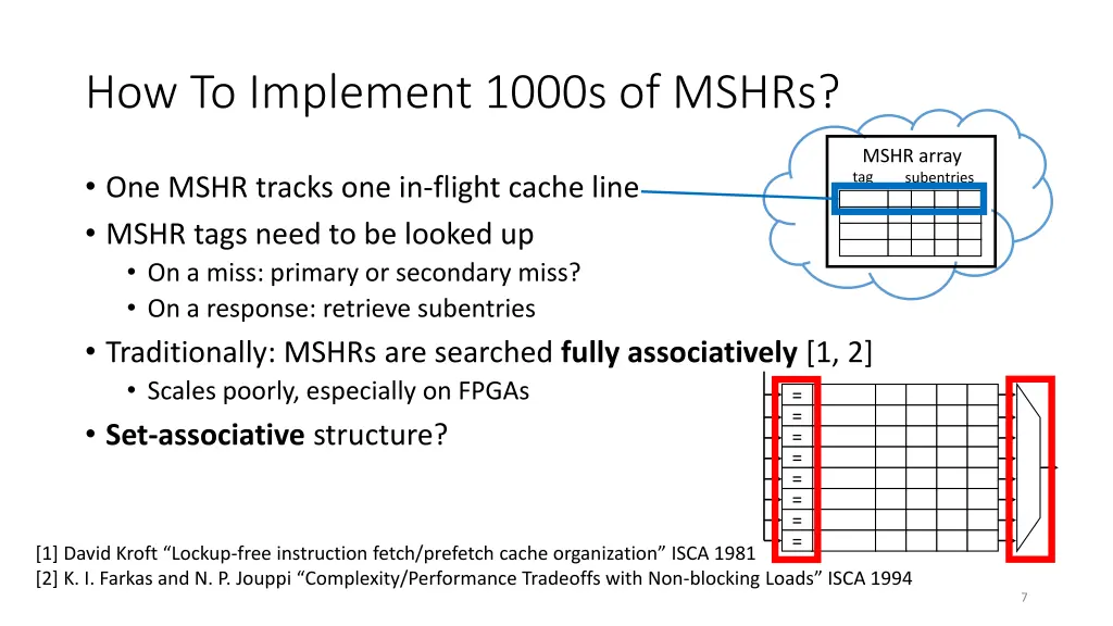 how to implement 1000s of mshrs