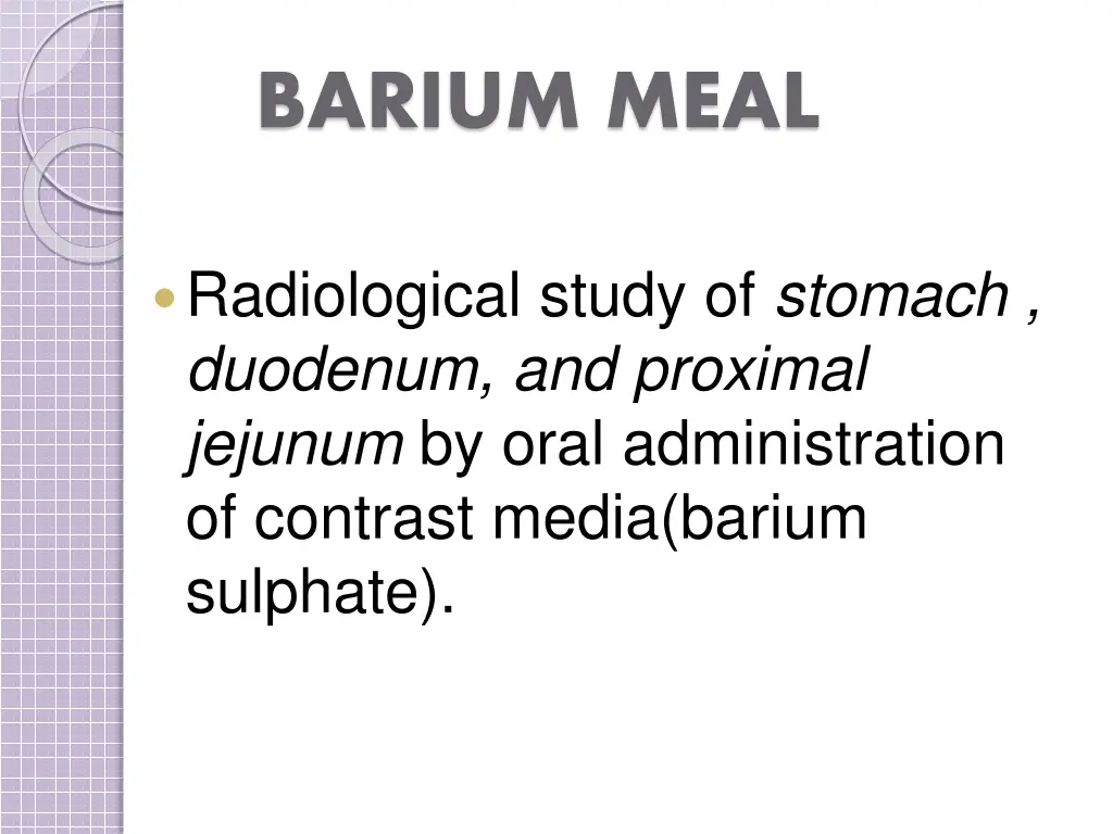 barium meal