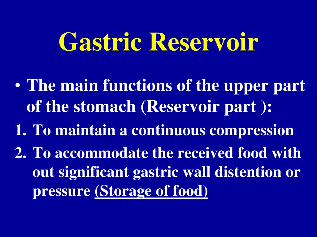 gastric reservoir