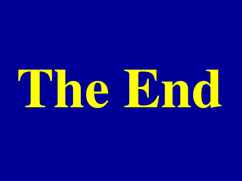 the end