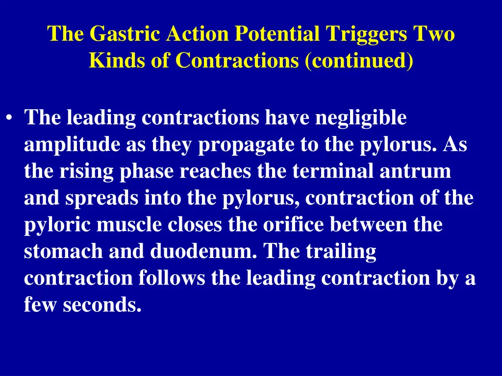 the gastric action potential triggers two kinds 1