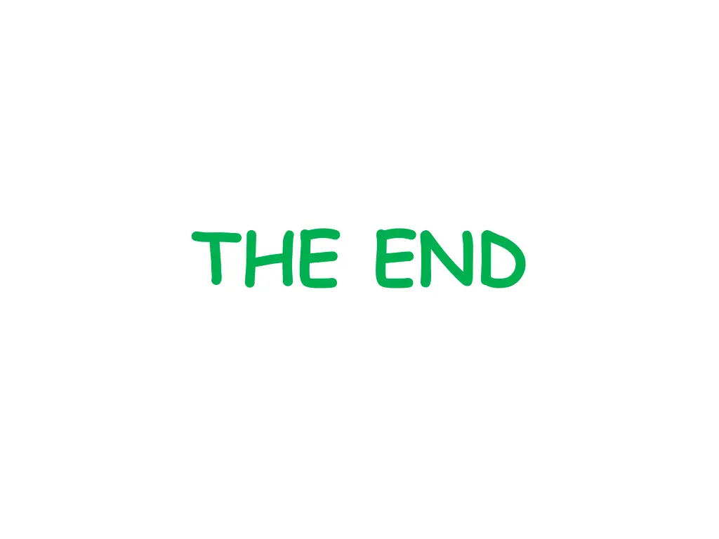 the end