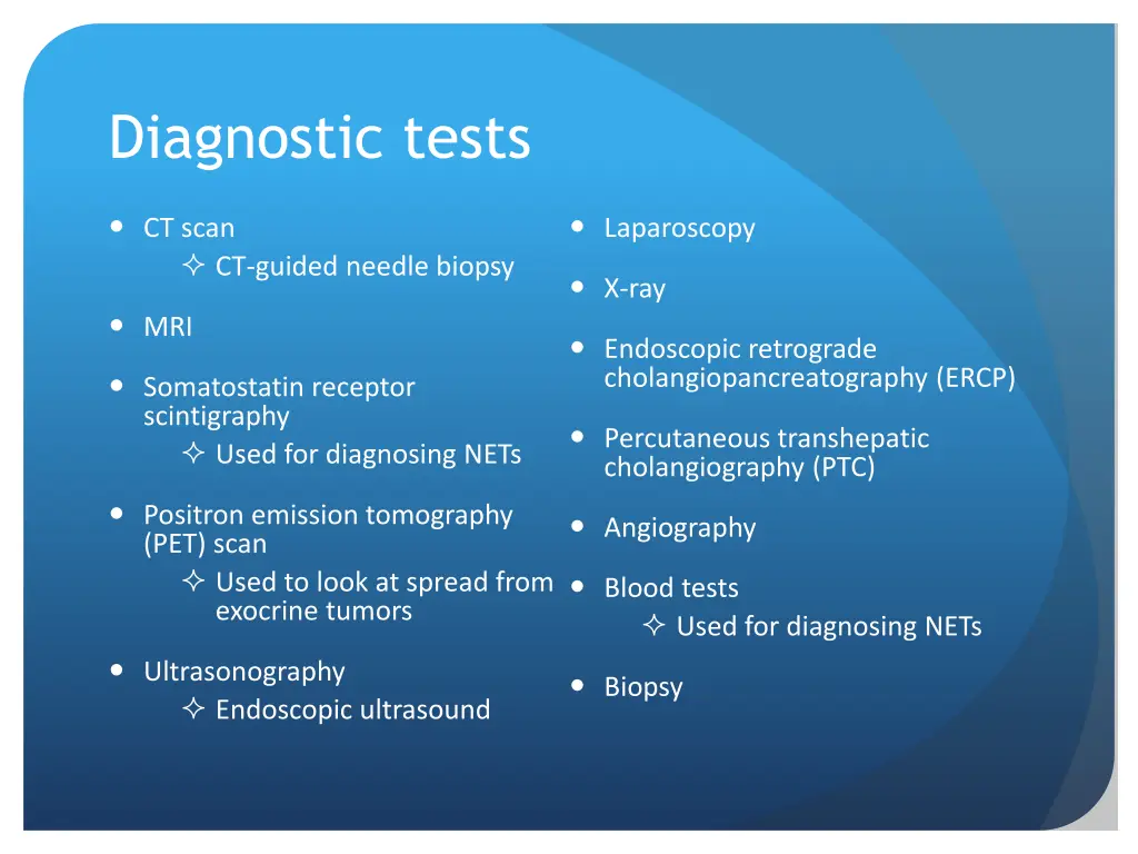 diagnostic tests