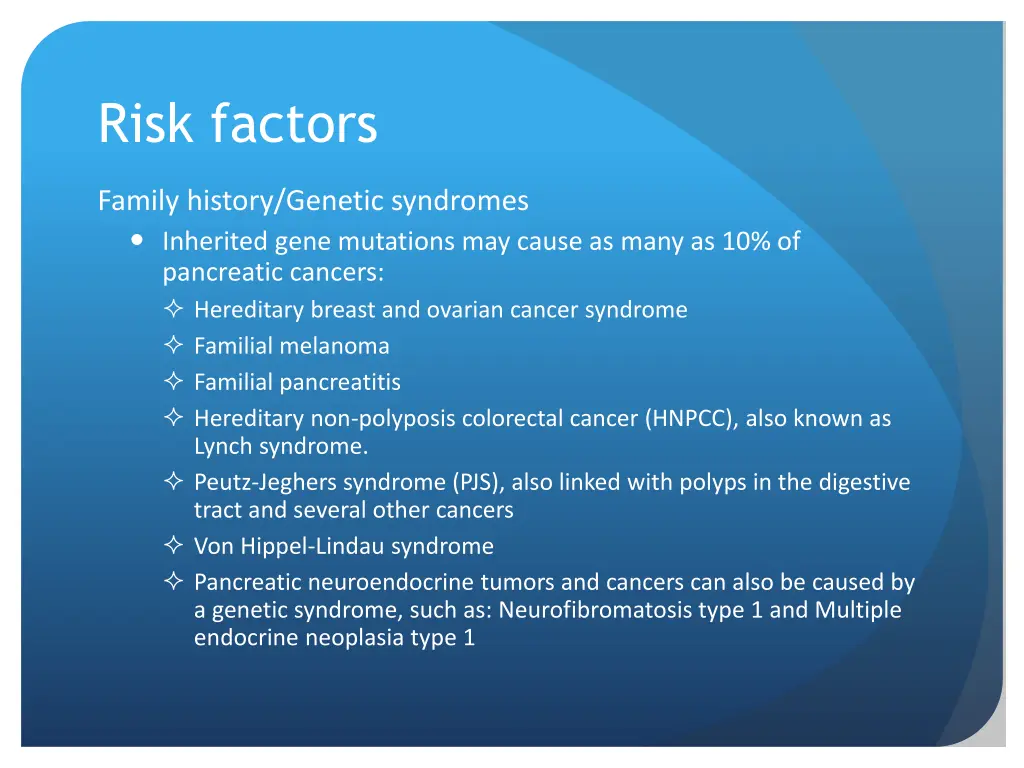 risk factors 1