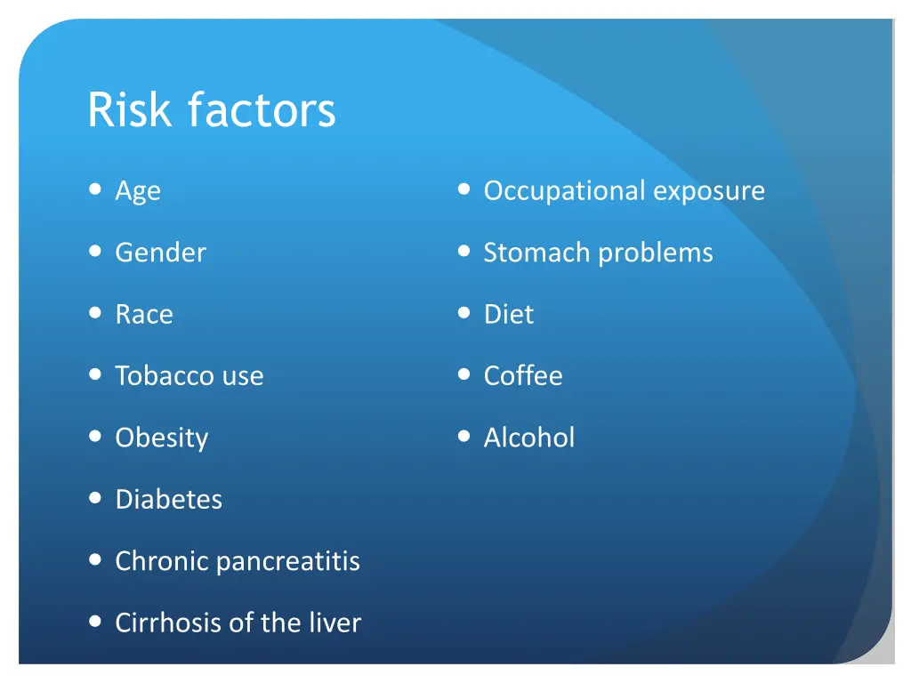 risk factors