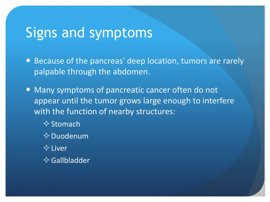 signs and symptoms 1