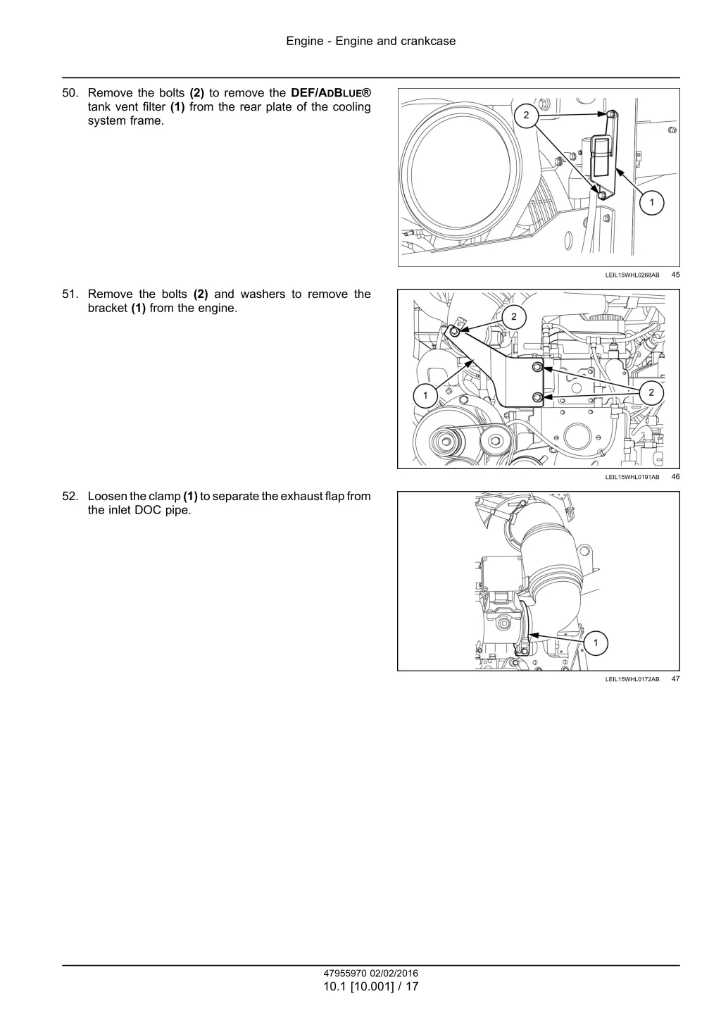 engine engine and crankcase 14