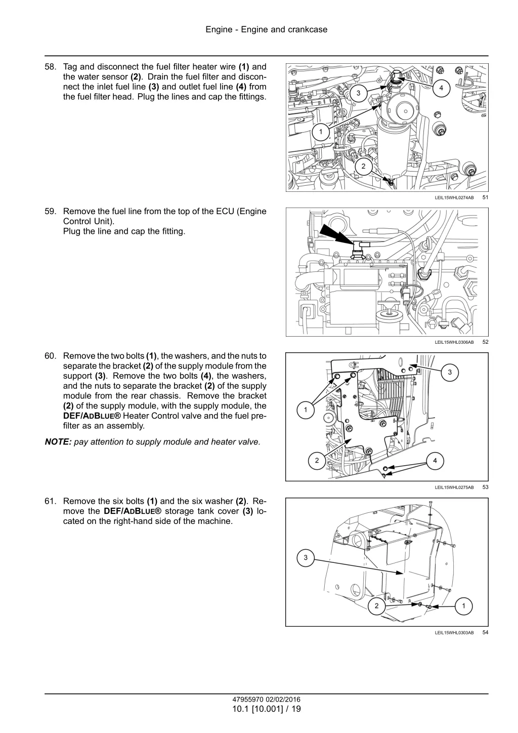 engine engine and crankcase 16