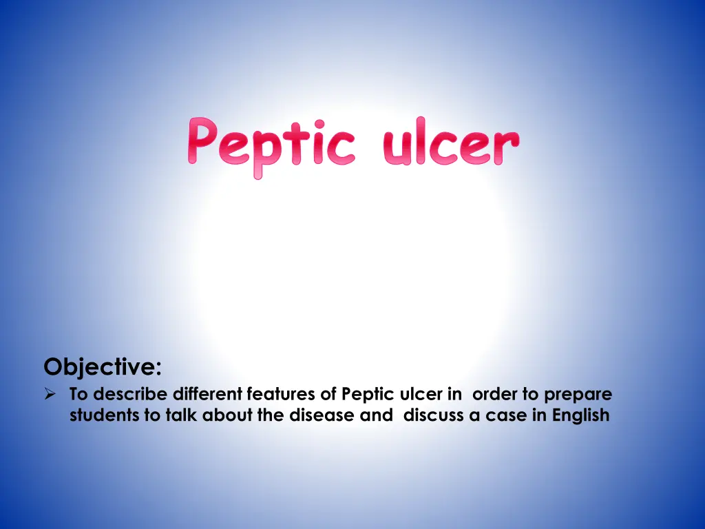 peptic ulcer