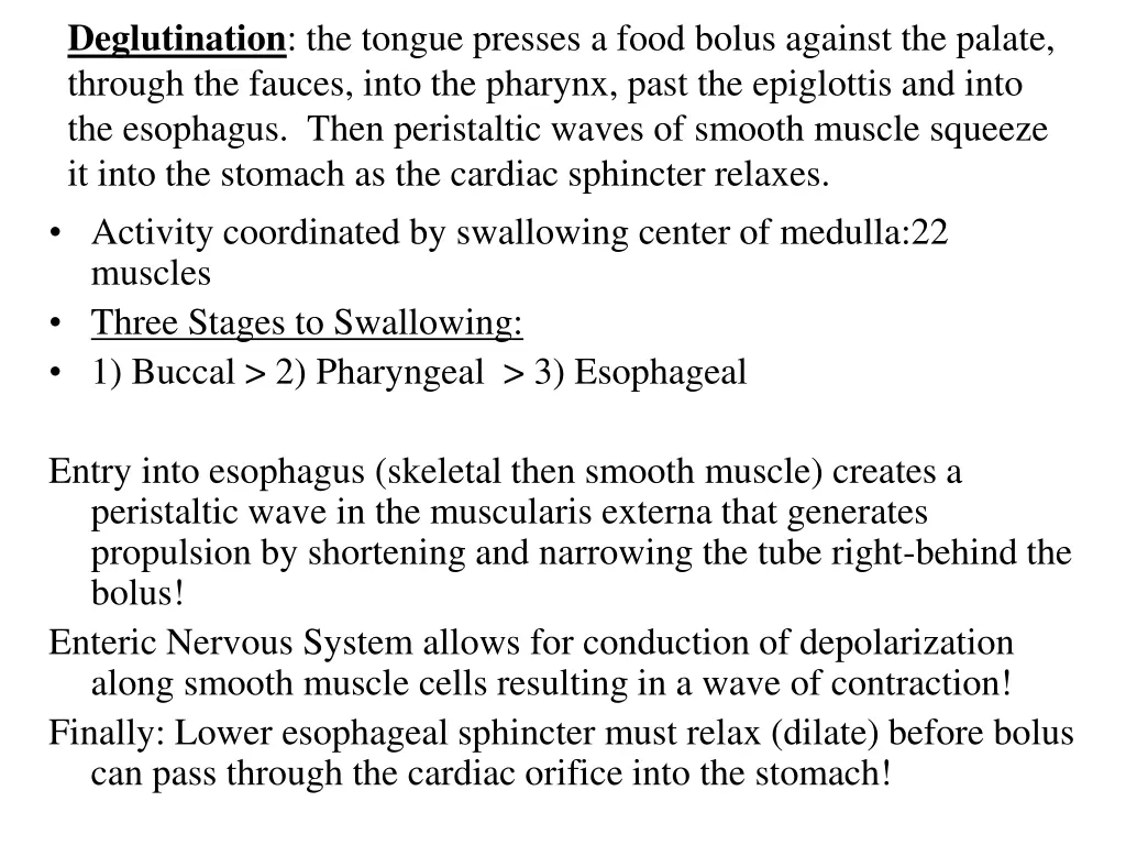 deglutination the tongue presses a food bolus