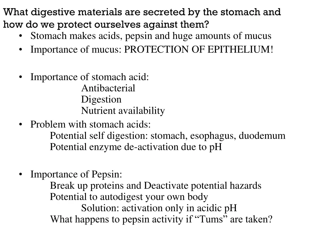 what digestive materials are secreted