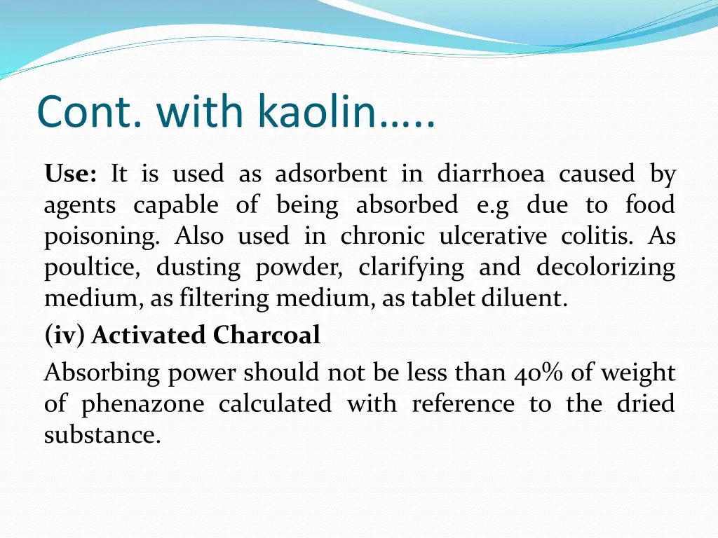 cont with kaolin