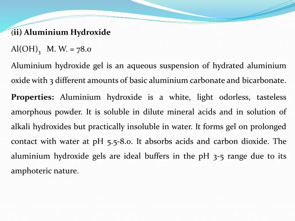 ii aluminium hydroxide