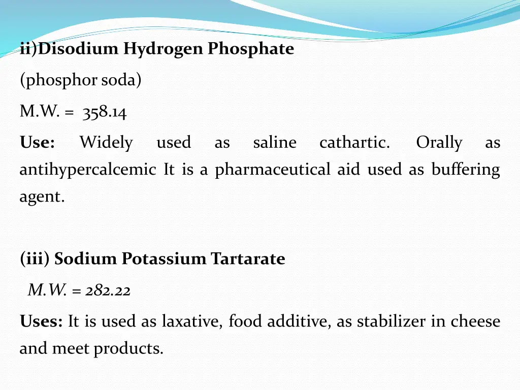 ii disodium hydrogen phosphate