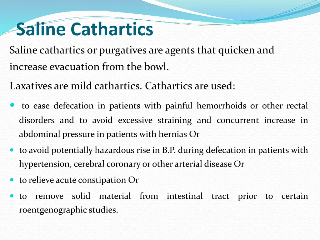 saline cathartics saline cathartics or purgatives