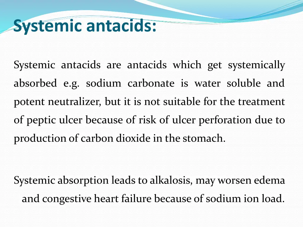 systemic antacids