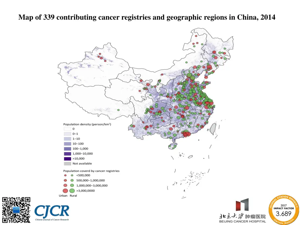 map of 339 contributing cancer registries