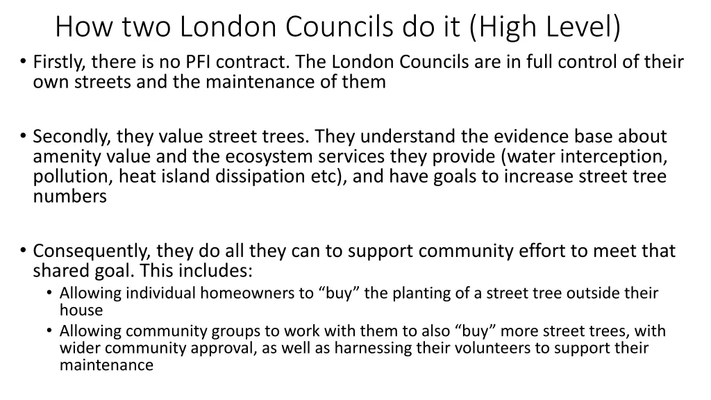 how two london councils do it high level firstly