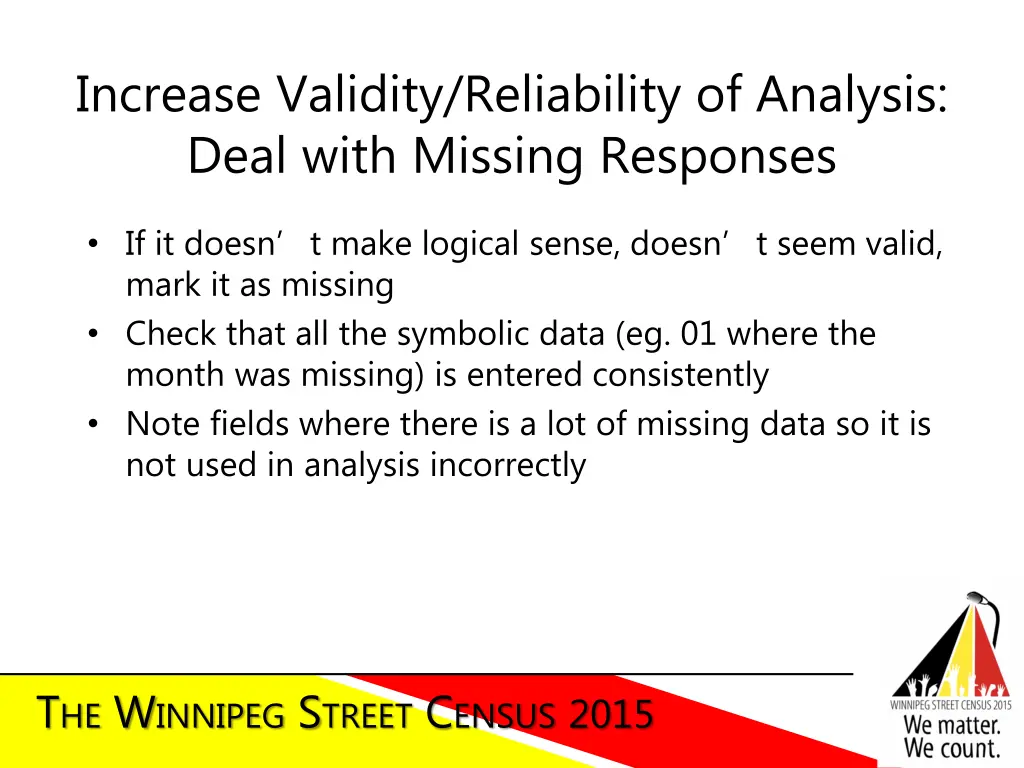 increase validity reliability of analysis deal