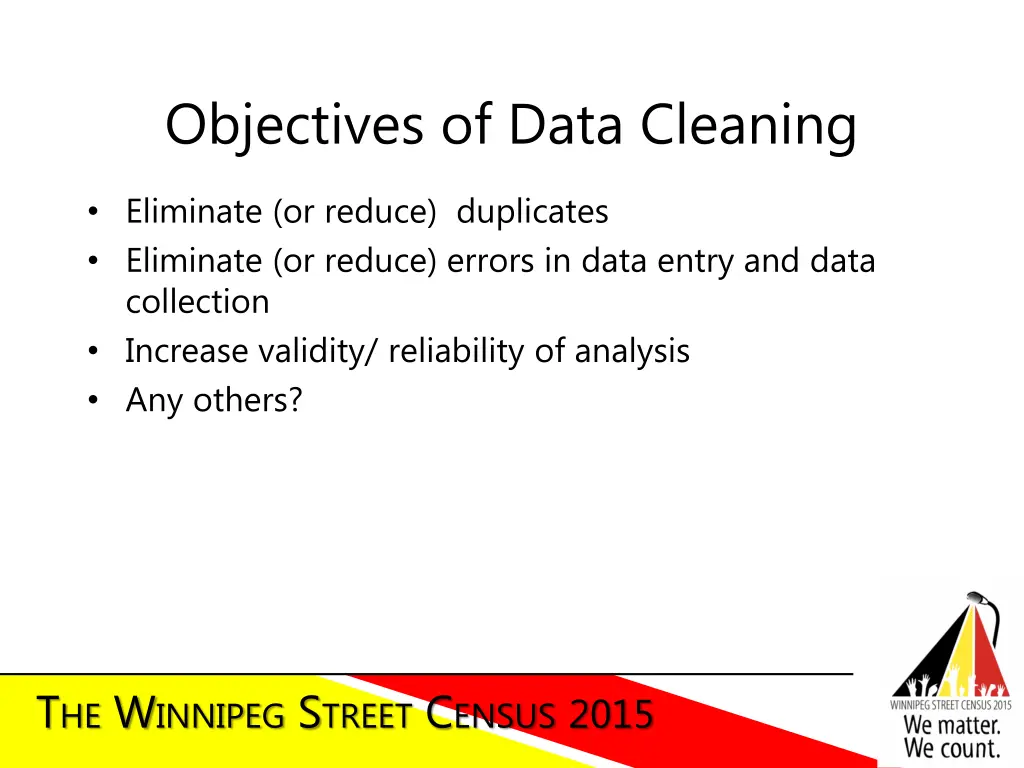 objectives of data cleaning