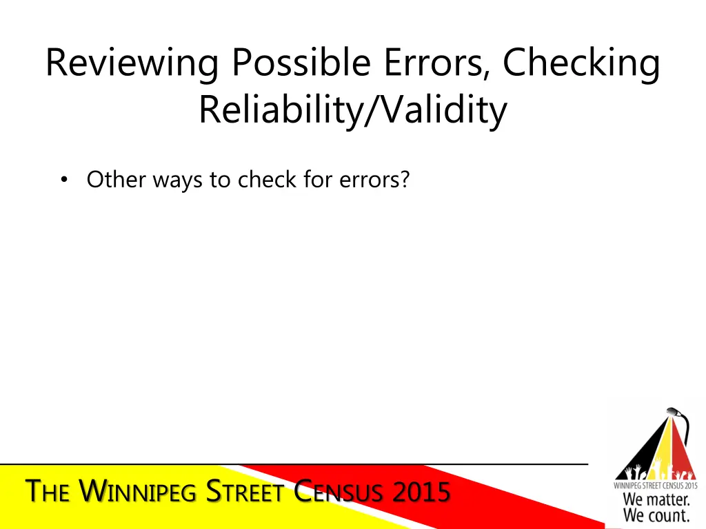 reviewing possible errors checking reliability