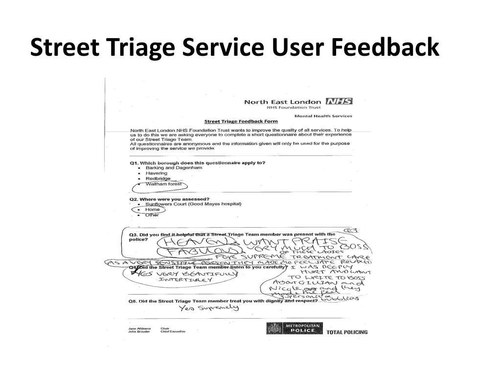 street triage service user feedback 1