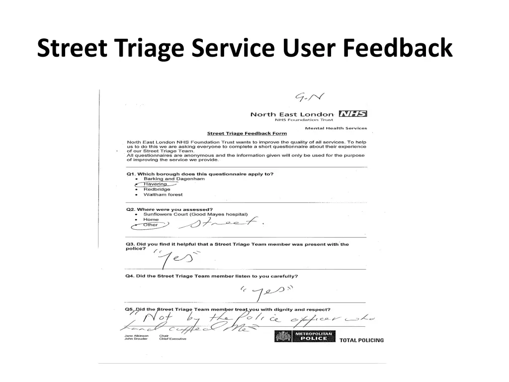 street triage service user feedback 2