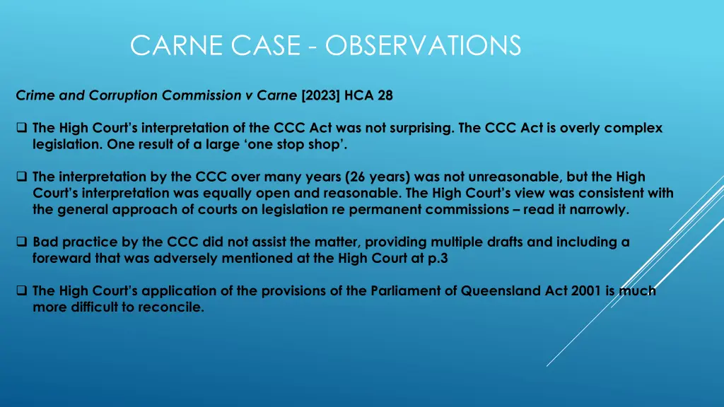 carne case observations