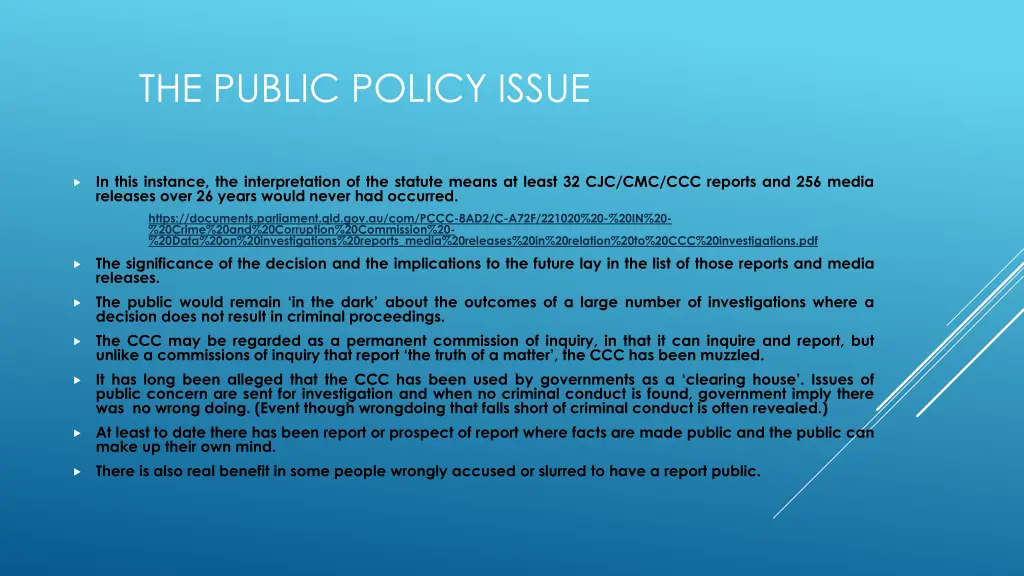 the public policy issue