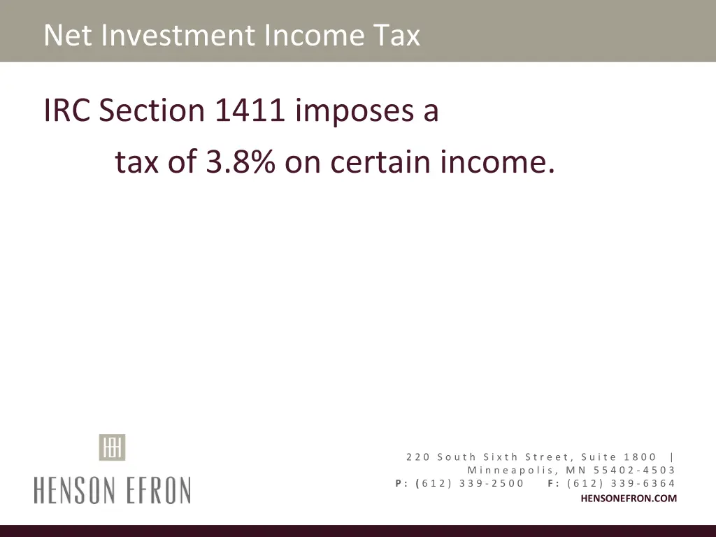 net investment income tax