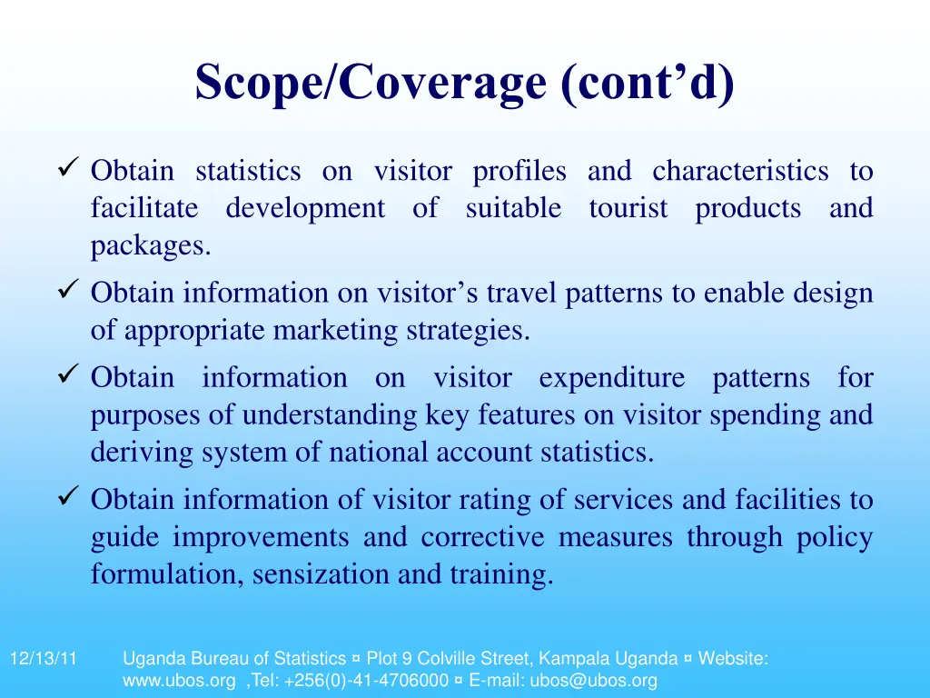 scope coverage cont d