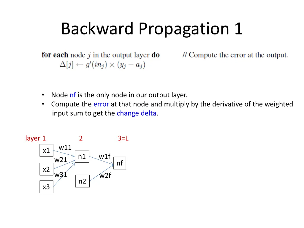 backward propagation 1