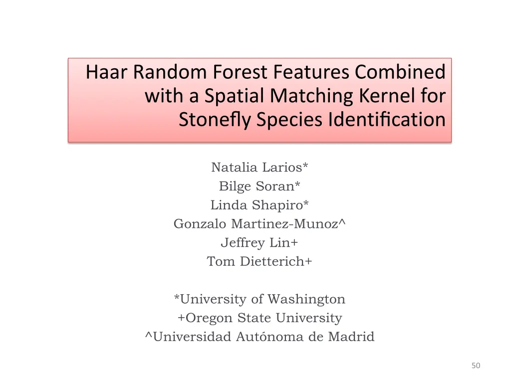 haar random forest features combined with