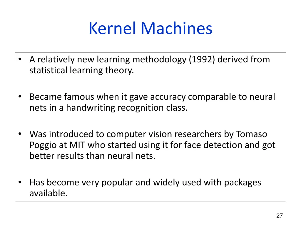 kernel machines