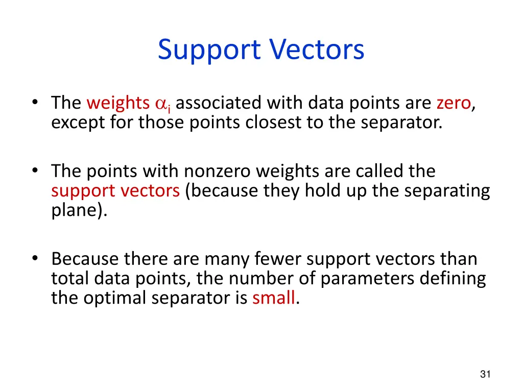 support vectors