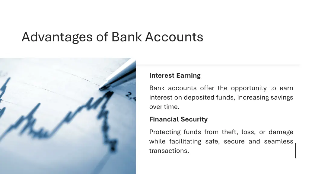 advantages of bank accounts