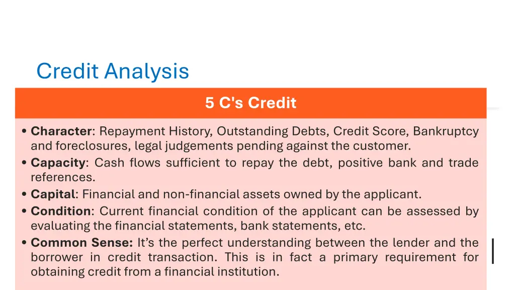 credit analysis 1