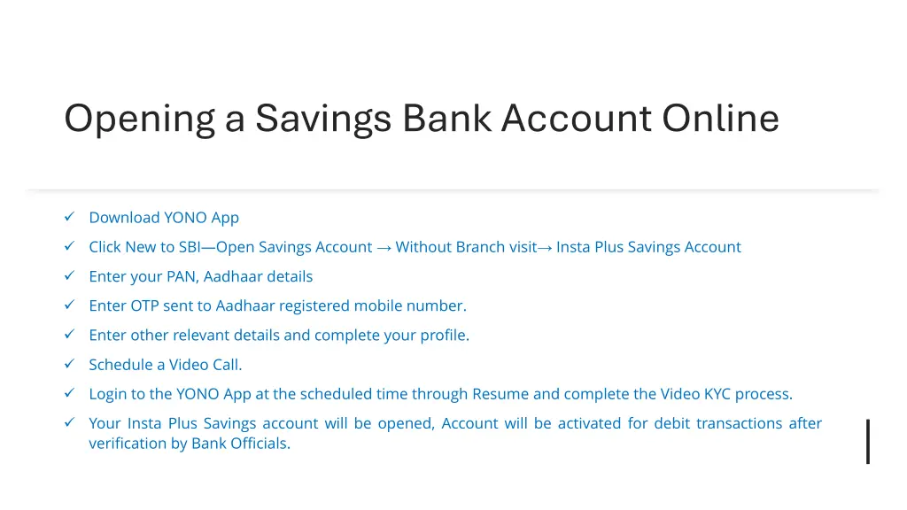 opening a savings bank account online